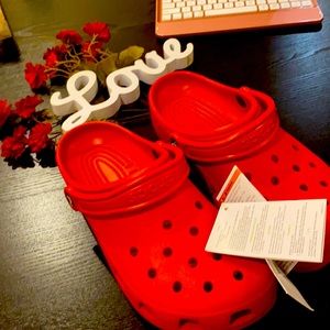 Red unisex crocs